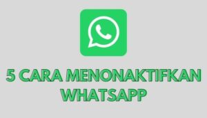 Cara Menonaktifkan WhatsApp